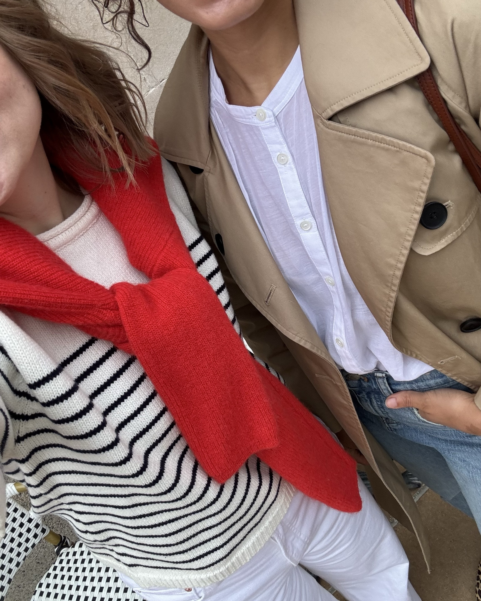 French inspired spring style 🤍 stripes, basket bags, trench coats, and a pop of red 

#LTKSeasonal #LTKStyleTip