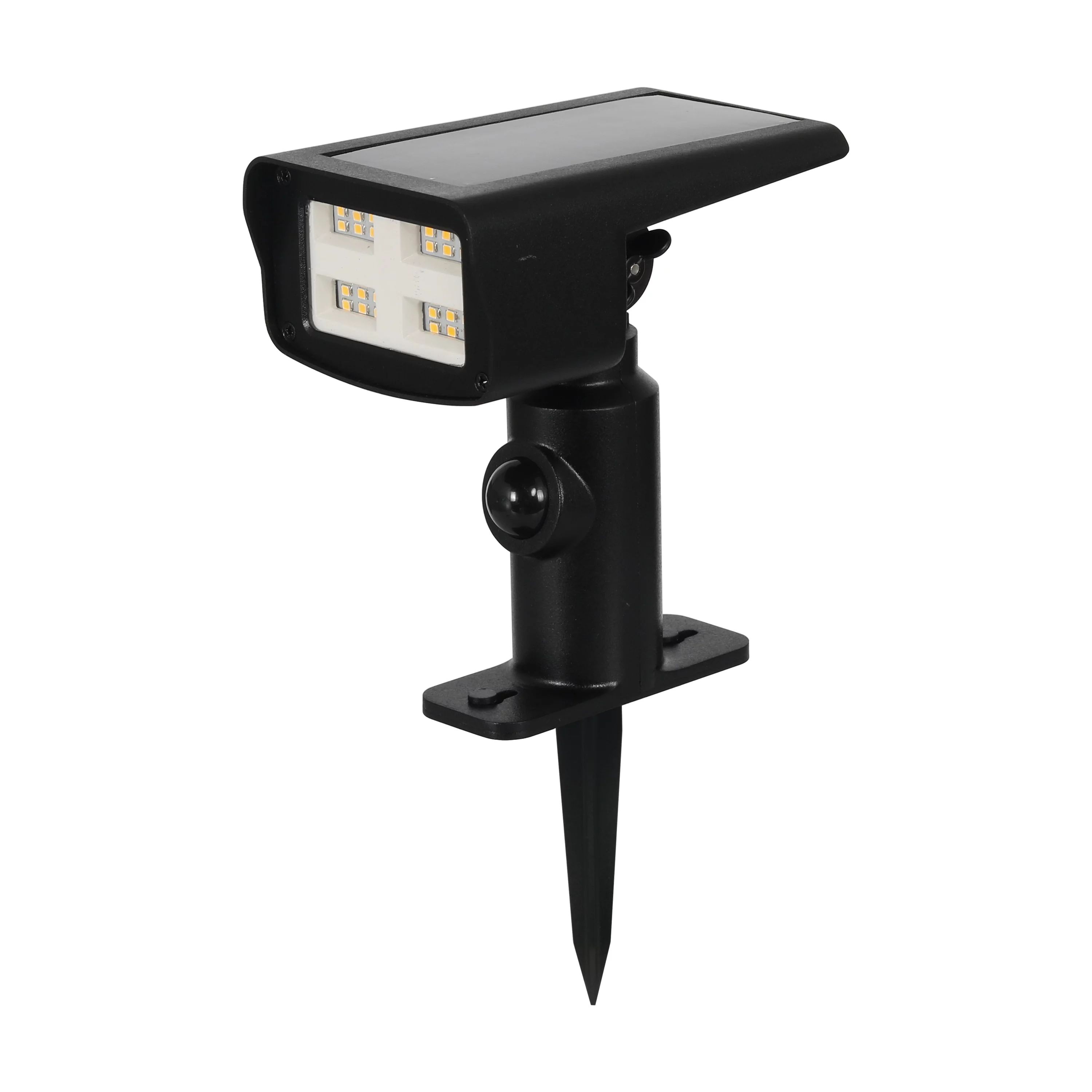 Better Homes & Gardens Solar Motion Sensor LED Spotlight 30-600 Lumens, Stake or Mount | Walmart (US)