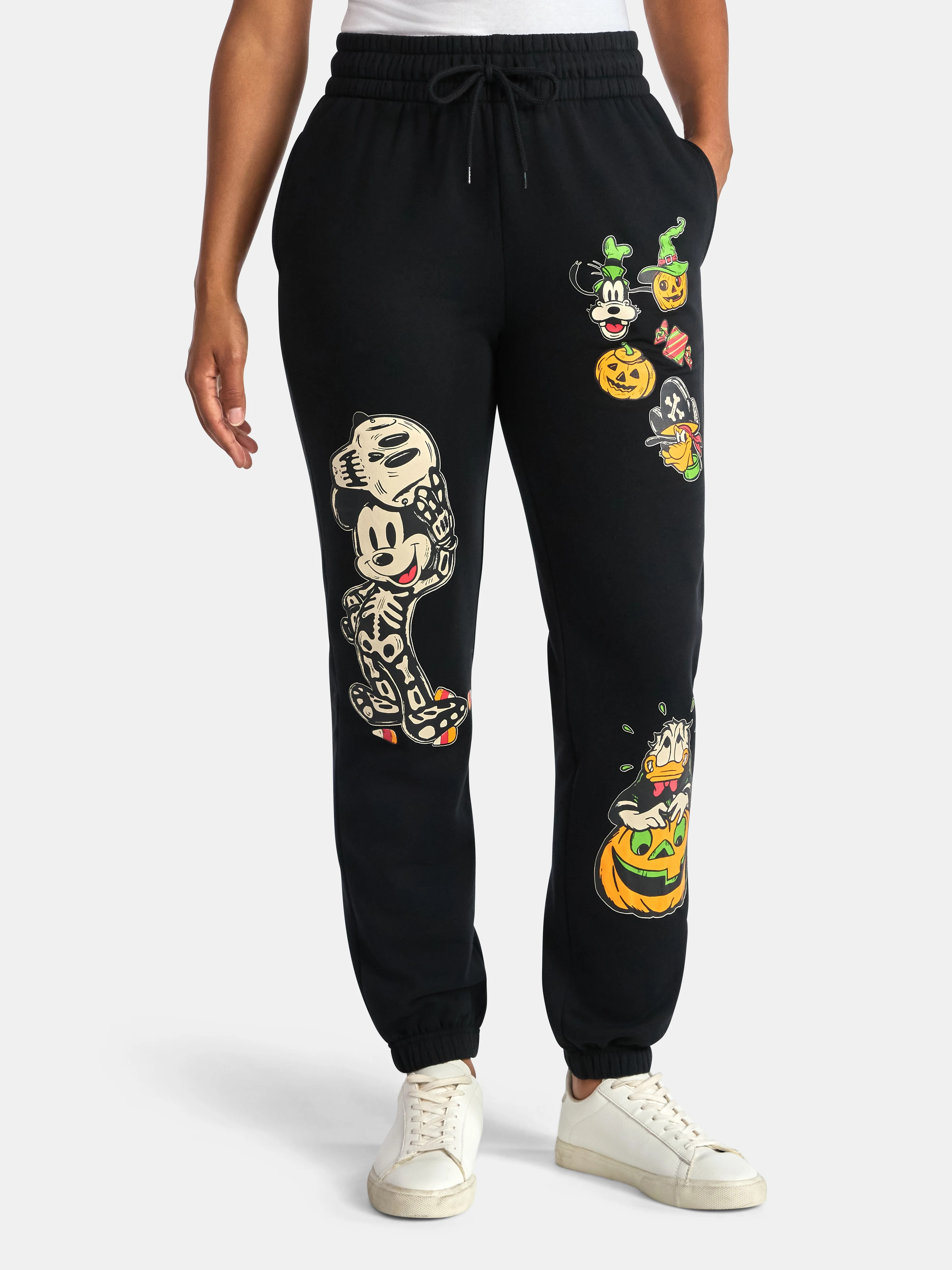 Disney Mickey and Friends Women's Halloween Graphic Jogger Pants, 29" Inseam, Sizes XXS-XXL | Walmart (US)