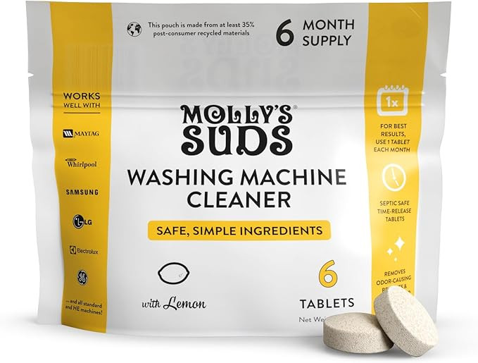Molly's Suds Washing Machine Cleaner | Removes Odors & Grime from Front & Top Loader Machines, In... | Amazon (US)
