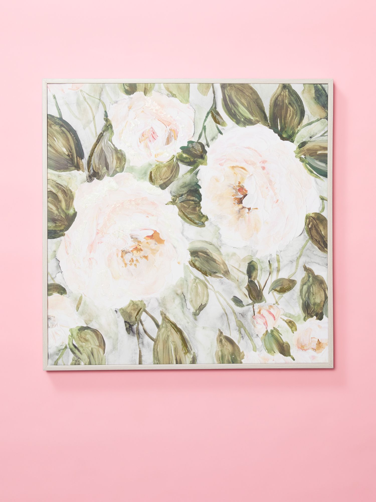 28x28 Canvas California Roses Wall Art | Accent Furnishings | HomeGoods | HomeGoods