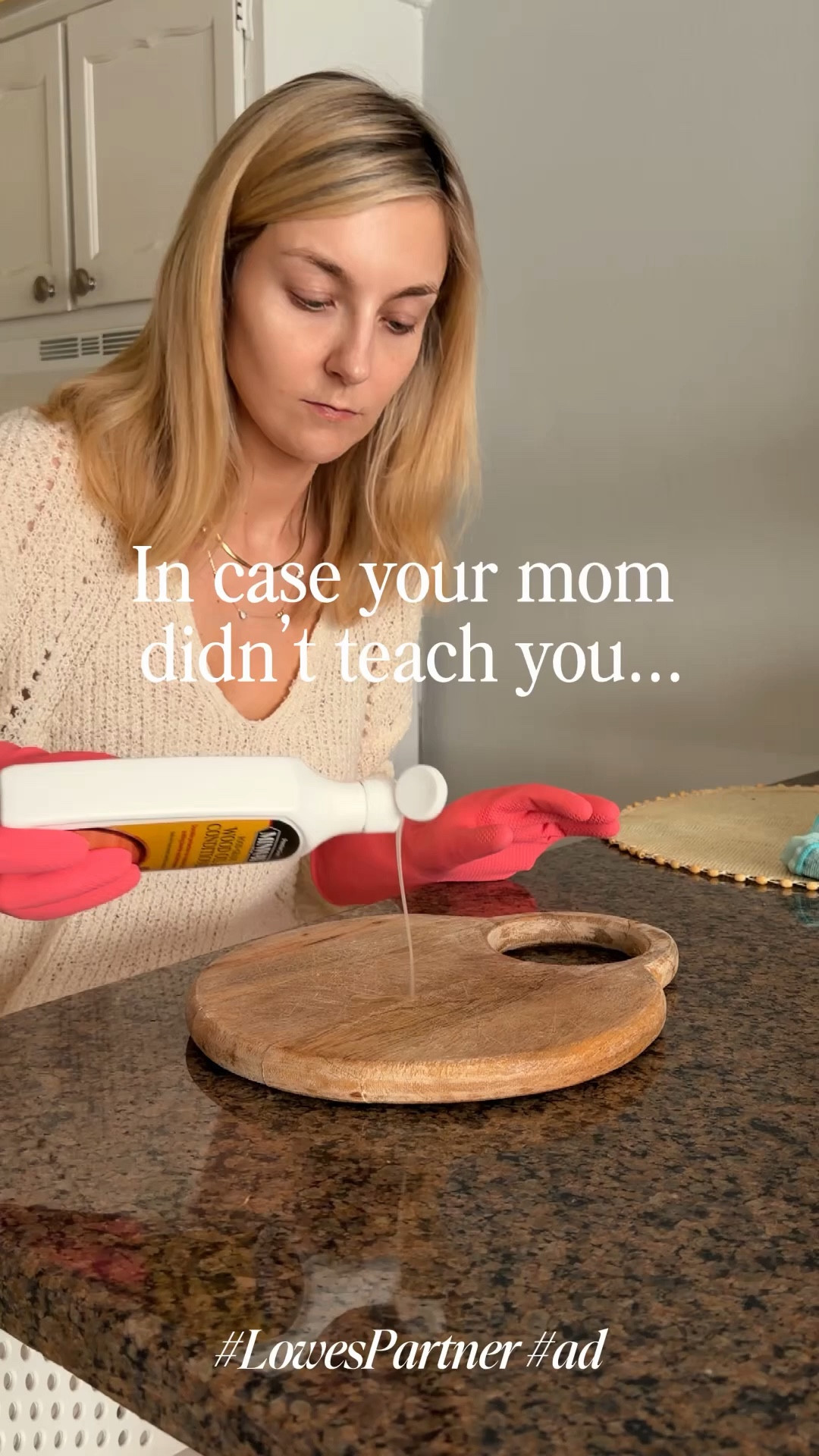 #ad I revive my wooden cutting boards with this oil and the difference is insane. It brings the color back, keeps them from drying out, and makes them last way longer! Found it on @Lowe's   #lowespartner 
wood cutting board care, kitchen cleaning routine, kitchen organization, home care tips, wood oil for cutting boards, kitchen maintenance, simple home hacks



#LTKVideo #LTKhome #LTKfindsunder50