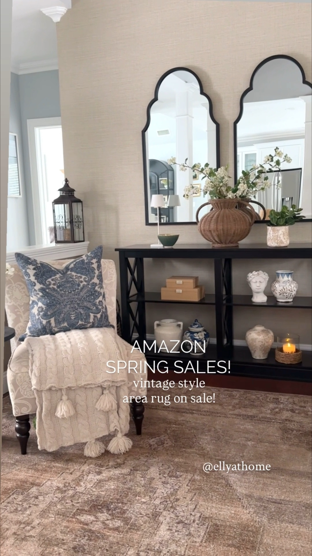 Amazon big spring sales! My area rug on part of the sale! Spring entryway styling! Shop lamp, candles, glass vase on sale, pillows on sale, throw blanket, area rug, woven vase, and more home decor accessories.Target, Amazon, Wayfair, Pottery Barn. 

#LTKHome #LTKSaleAlert