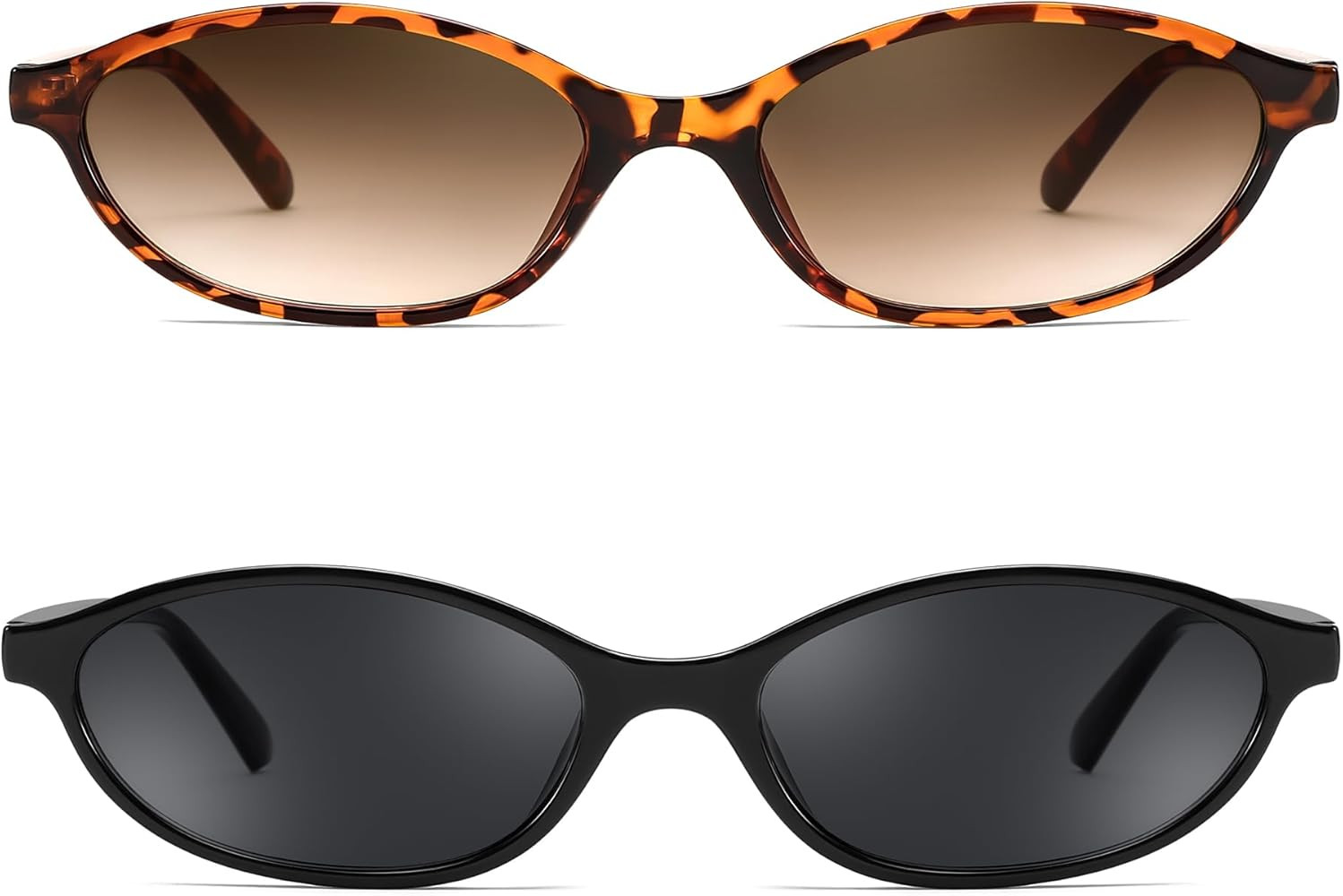 FEISEDY Retro Oval Cat Eye Sunglasses for Women 90s Narrow Lightweight Shades Y2k Trendy Sunnies ... | Amazon (US)