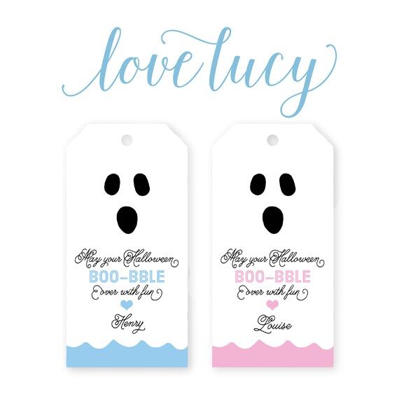 Personalized Ghost gift tag - 24 PRINTED tags | Etsy (US)