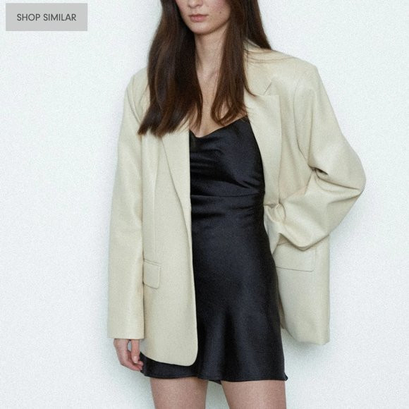 Oak + Fort Vegan Leather Blazer - NWT | Poshmark