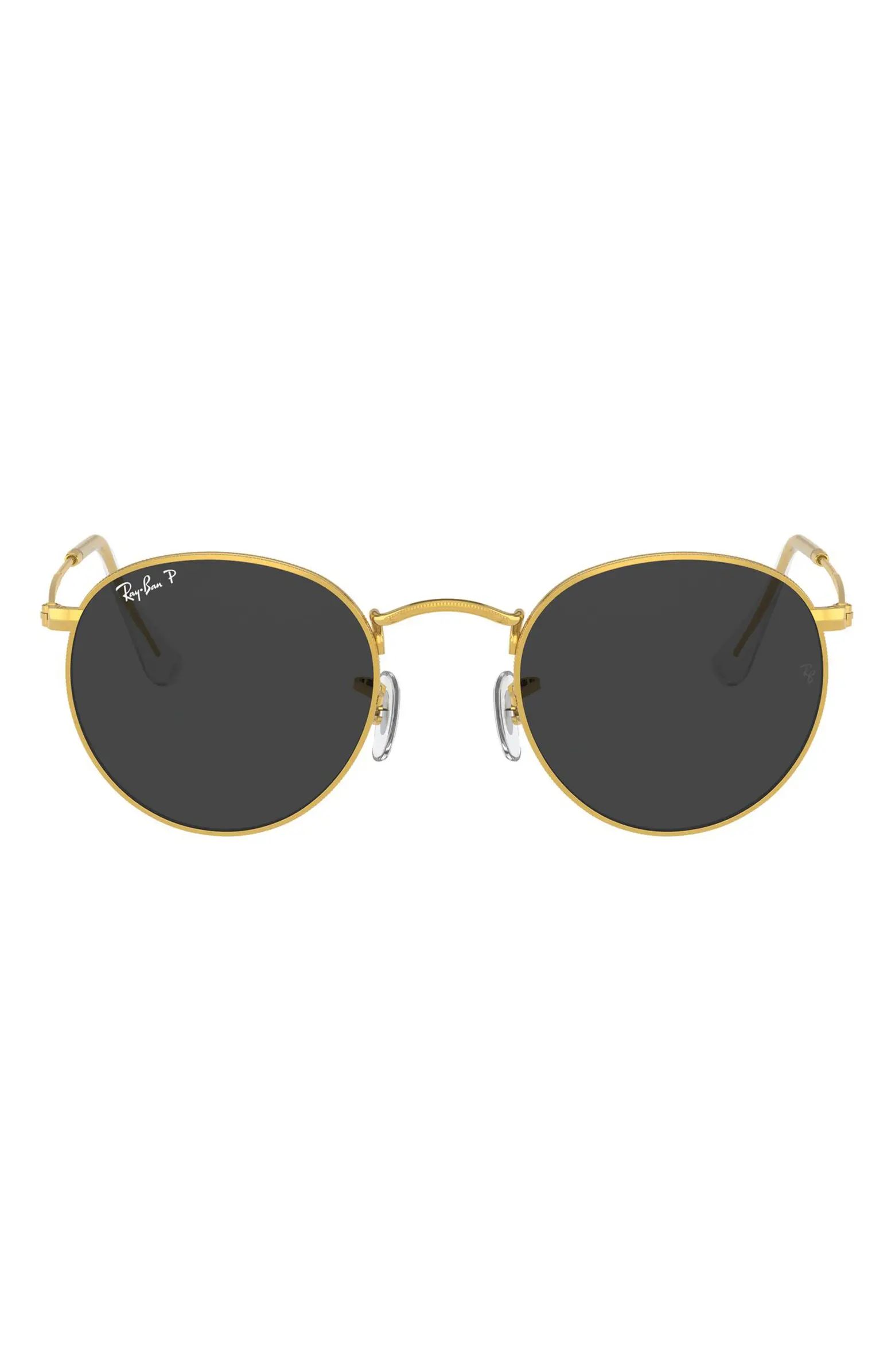 47mm Small Polarized Round Sunglasses | Nordstrom