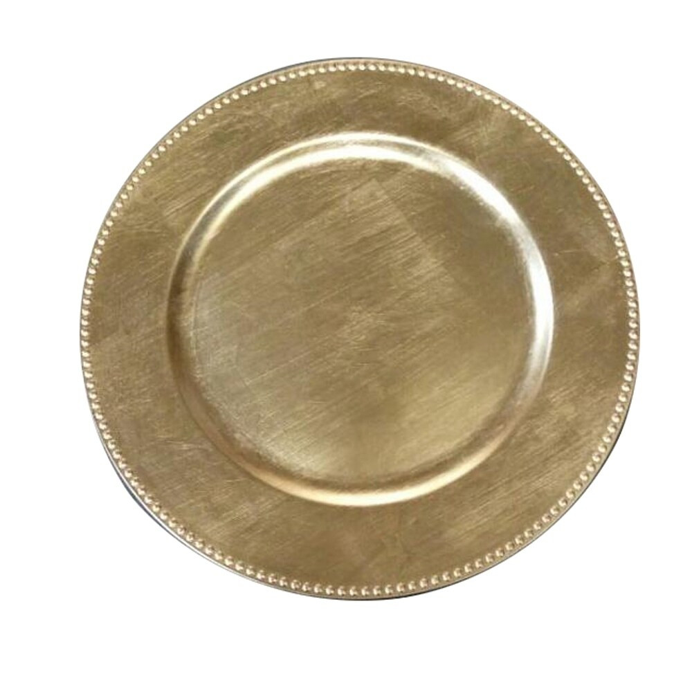 The Urban Port Gold Charger Plate Set Of 8 - Golden | Bed Bath & Beyond