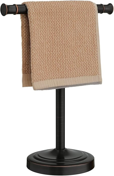 RUMOSE 13 Inch Oil Rubbed Bronze Towel Stand Hand Towel Holder Bathroom Kitchen Vanity Countertop... | Amazon (US)