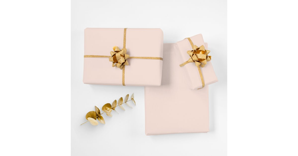 Light Blush Pink Solid Color F8E3DA Wrapping Paper Sheets | Zazzle | Zazzle