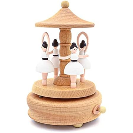 Takefuns Wooden Music Box Castle Toy Decoration Birthday Present for Kids (A Merry-go-Round),Play... | Amazon (US)