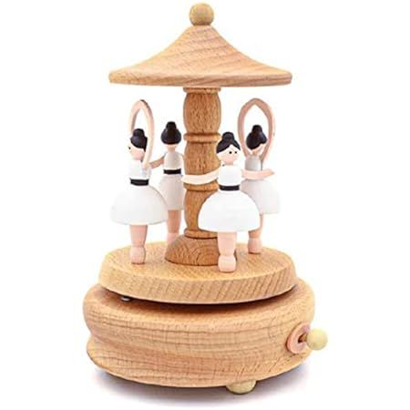 Takefuns Wooden Music Box Castle Toy Decoration Birthday Present for Kids (A Merry-go-Round),Play... | Amazon (US)