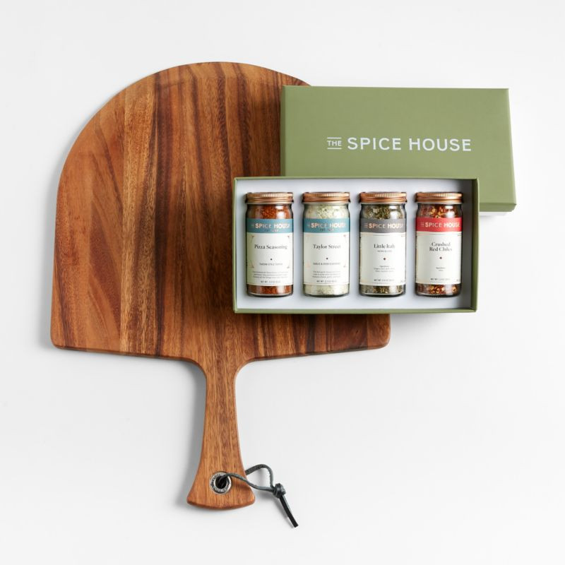 Pizza Peel & Spices Gift Set | Crate & Barrel | Crate & Barrel