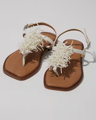 White T-Strap Sandals | Chico's