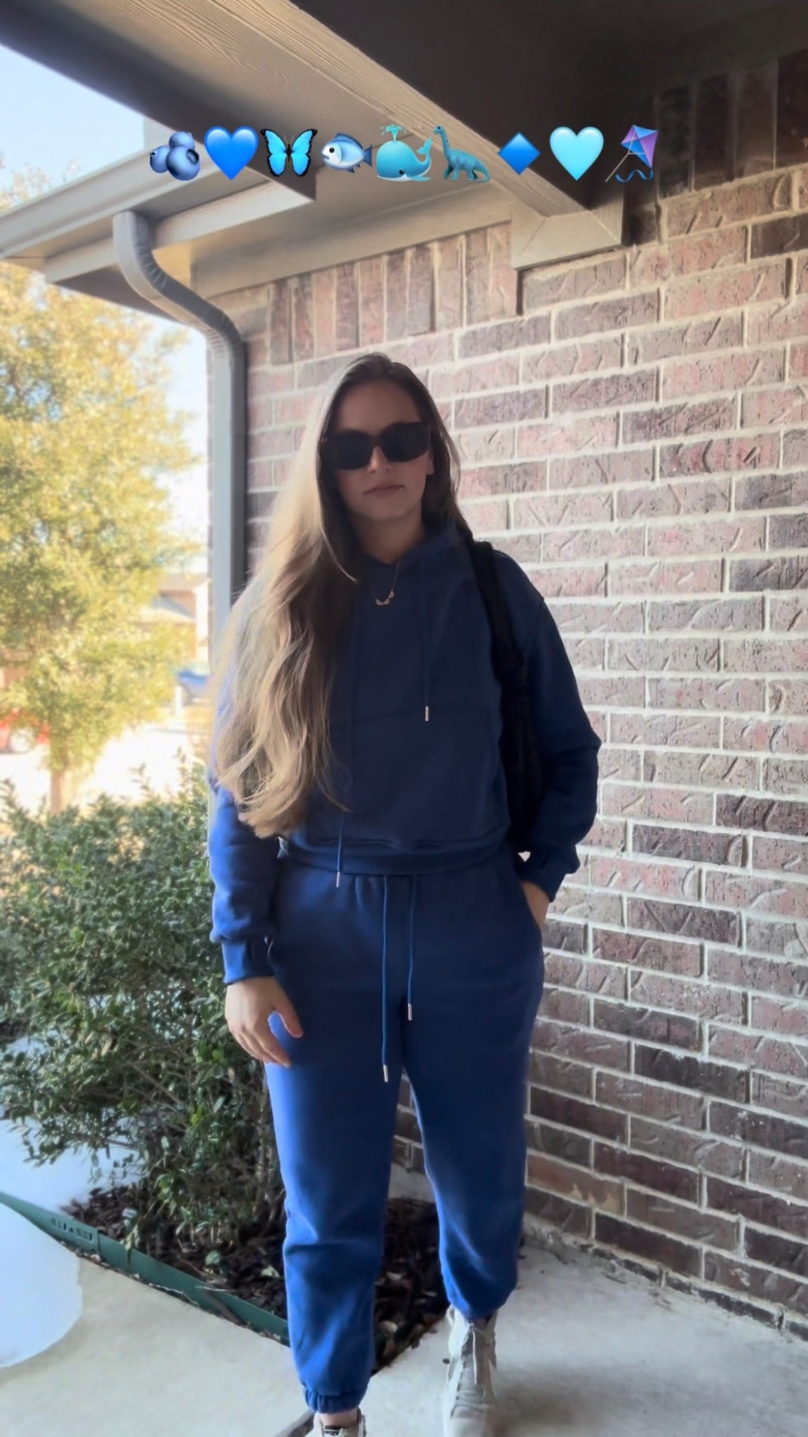 Comfy matching sweat set! Got my true size! I’d size up one if you want a looser fit 