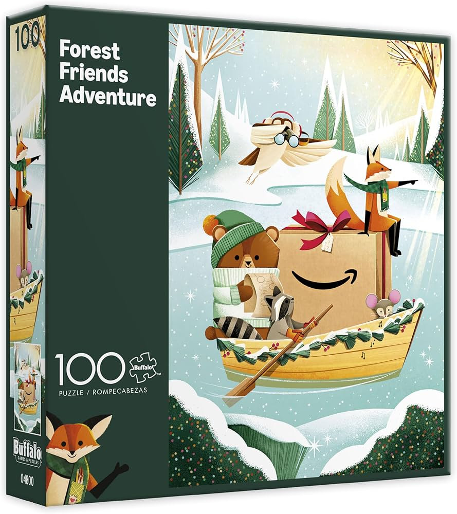 Amazon Holiday Puzzle - 100 Piece Jigsaw Puzzle from Buffalo Games - Forest Friends Adventure - F... | Amazon (US)