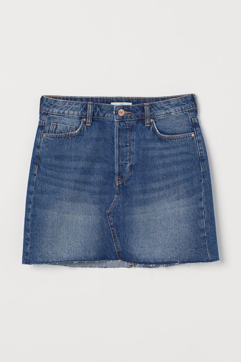 H & M - Short Denim Skirt - Blue | H&M (US)