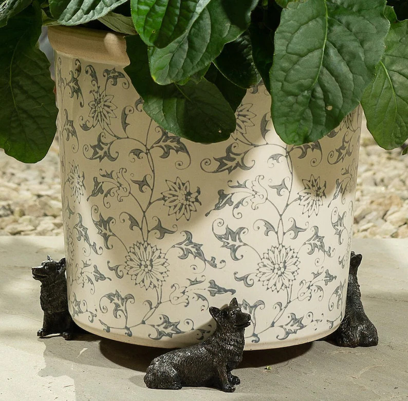 Bronze Colored Corgi Potty Feet, Set of 3, Plant Pot Stand, Antique Decor, Pot Stand,  Plant Pot ... | Etsy (US)