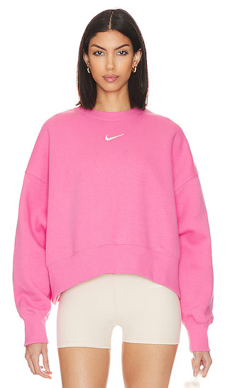 Nike Sportswear Phoenix Fleece Oversized Crewneck Sweatshirt in Pink. - size L (also in M, S, XL, XS | Revolve Clothing (Global)