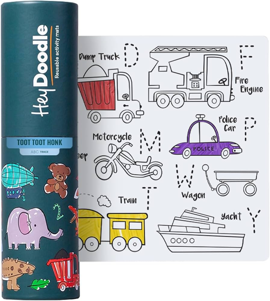 Toot Toot Honk Mini Doodle Mat for Toddlers & Kids - Mess Free & Wipeable Activity Pad for Alphab... | Amazon (US)
