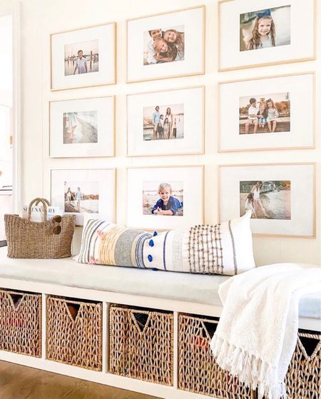 Entryway with gallery wall 🤍

Kids storage, cube baskets, gold frames, gallery wall, bench storage, kids storage 

#LTKhome #LTKkids #LTKSeasonal