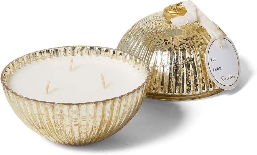 Sur La Table White Peppercorn Ornament Candle, Gold | Amazon (US)