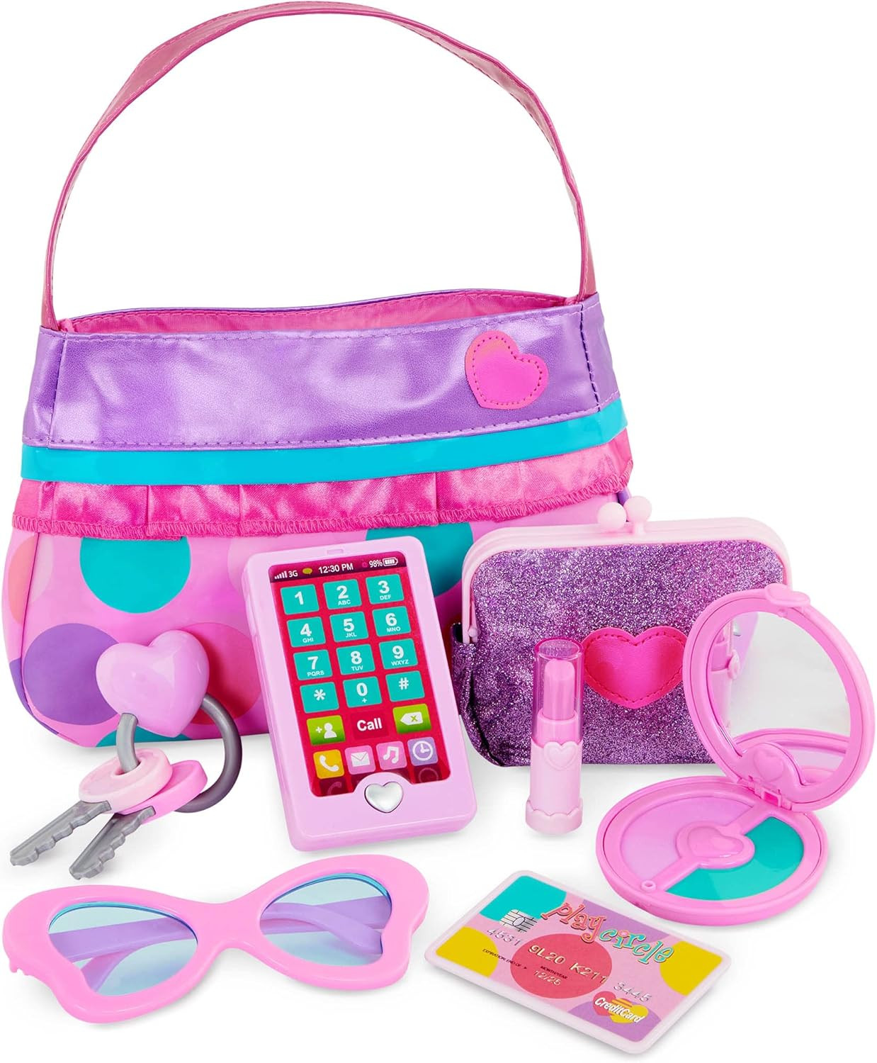 Play Circle by Battat – Princess Purse Style Set – Pretend Play Multicolor Handbag and Fashio... | Amazon (US)