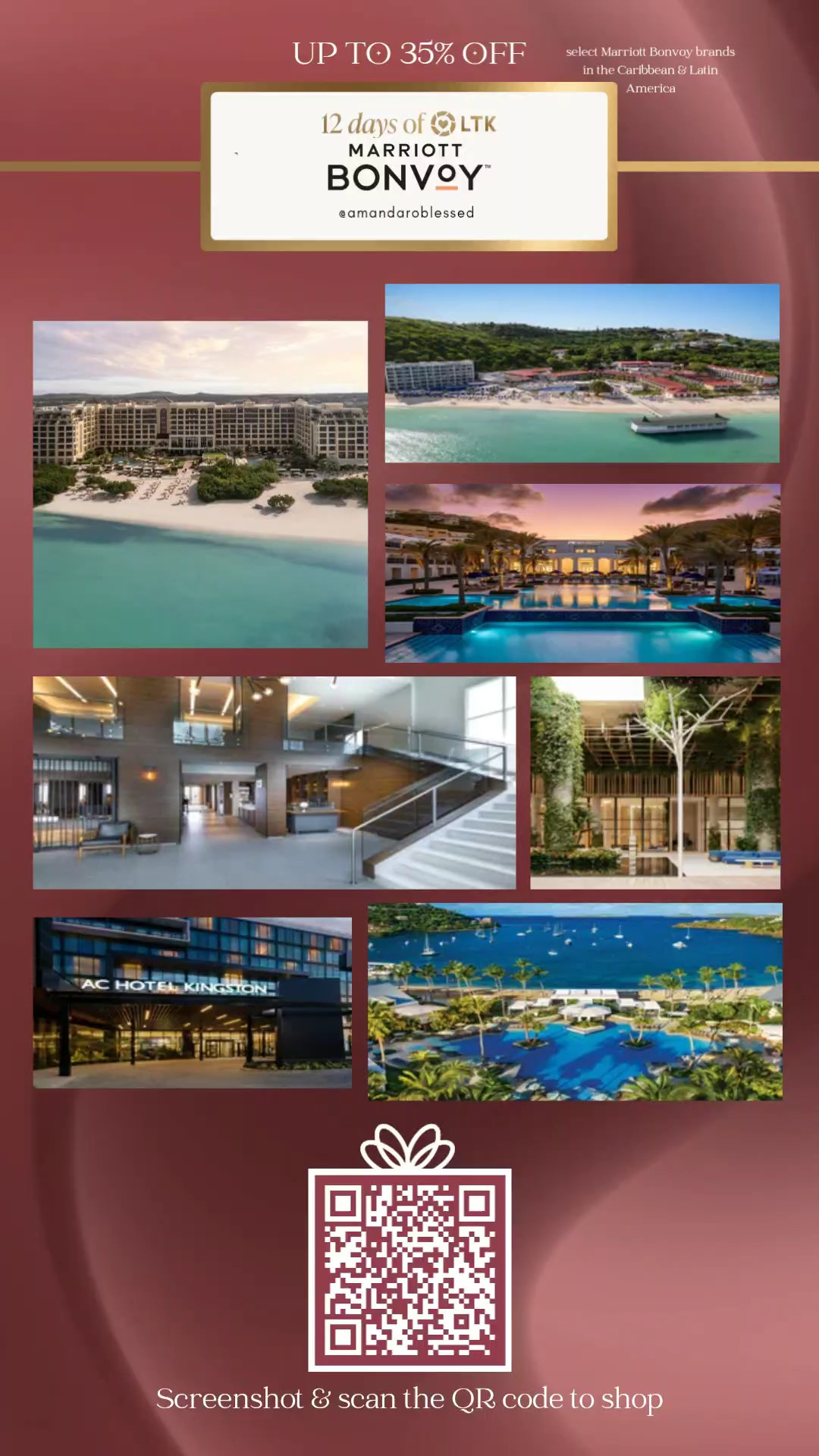 12 Days of LTK are here (12 days, 12 different sales, 12 ways to save 😍) - Today's sale is Marriott Bonvoy up to 35% off, select Marriott Bonvoy brands in the Caribbean & Latin America! Happy Shopping Friend, check back tomorrow for Day 12 of LTK deals ♡ Remember get a price drop notification if you heart a post/save a product 😉 

✨️ P.S. if you follow, like, share, save, or shop my post (either here or @Coffee&Clearance).. thank you sooo much, I appreciate you! As always thanks sooo much for being here & shopping with me 🥹

| holiday outfits women, tartan and plaid, ember temperature control smart mug, barefoot dreams socks, sequin mini skirt, holiday party outfits womens, christmas party outfits, gift guide for mom, christmas outfit women, stocking stuffers for her, holiday baking, gift guide for him, christmas party outfits, christmas outfit women, ninja creami, womens gifts, gifts for women, gift, christmas dress, christmas party dress, christmas outfit, new years eve, new years eve dress, NYE dress, NYE outfits, NYE dress, family christmas photos, christmas photo outfits, christmas gift, christmas gifts, christmas gift guide, christmas gift ideas, gifts for her, gift guide, gifts for wife, gifts for girlfriend, christmas gifts for, christmas gifts 2025, gift ideas, christmas 2025 | #LTKCyberWeek #LTKParties #LTKStyleTip #LTKSwim #LTKPets #LTKShoeCrush #LTKFamily #LTKItBag 

#LTKOver40 #LTKTravel #LTKU #LTKvlog #LTKHoliday #LTKBeauty #LTKKids #LTKfitnessgoals #LTKgrwm #LTKFindsUnder50 #LTKSeasonal #LTKMidsize #LTKdayinmylife #LTKootd #LTKselfcare #LTKstorytime #LTKFindsUnder100 #LTKmorningroutine #LTKHome #LTKMens #LTKPlusSize #LTKmomlife #LTKWorkwear #LTKBump #LTKSaleAlert #LTKWedding #LTKGiftGuide #LTKActive #LTKfoodie #LTKTall #LTKBaby #LTKPetite