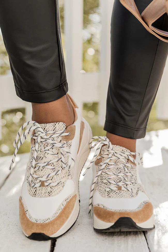 Penelope Tan Funky Platform Sneaker | Pink Lily