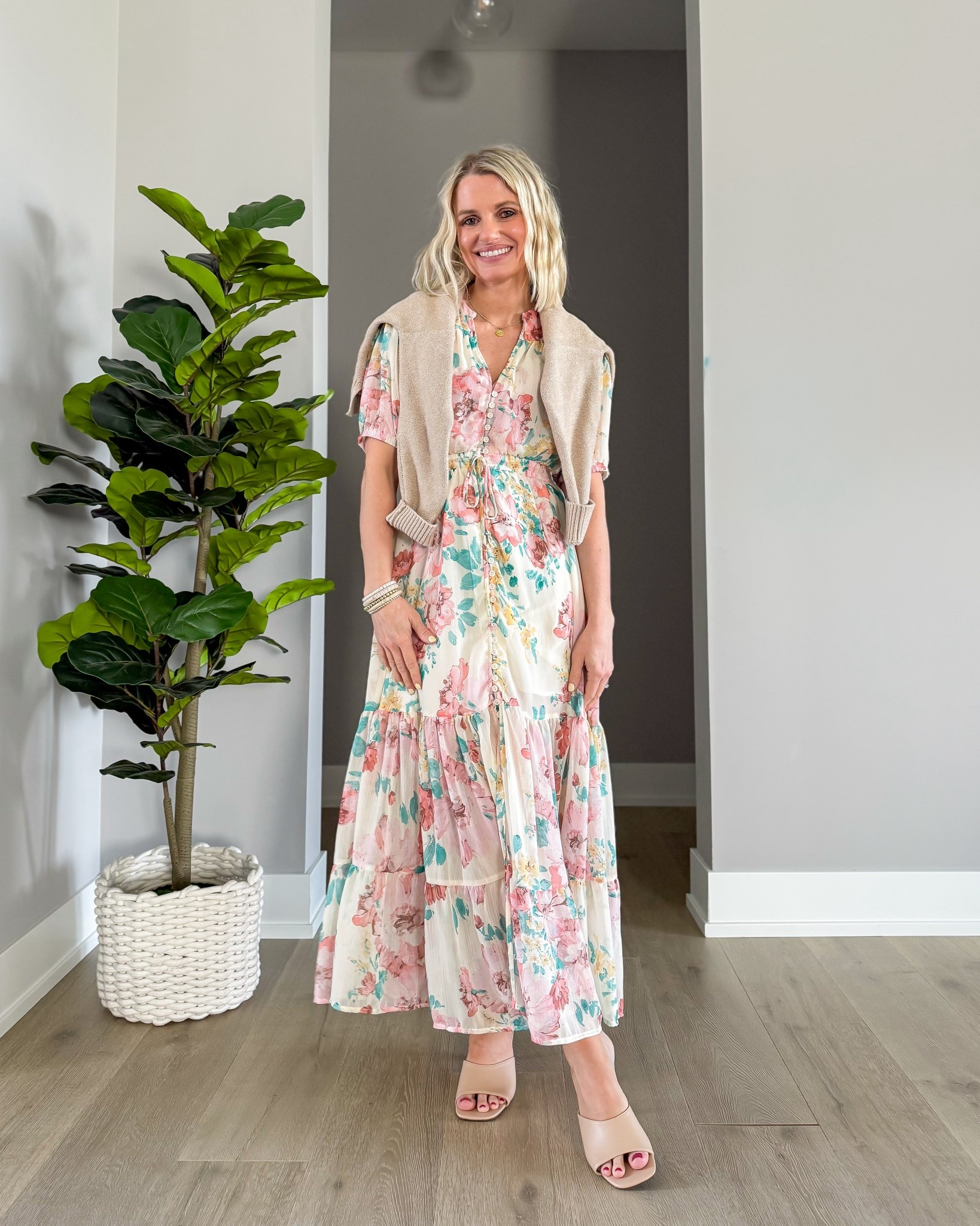 What to wear for a graduation ceremony! 
Dress- xxsmall (code: THRIFTYWIFE10) 
Cardigan- xsmallL

#LTKPetite #LTKootd #LTKOver40