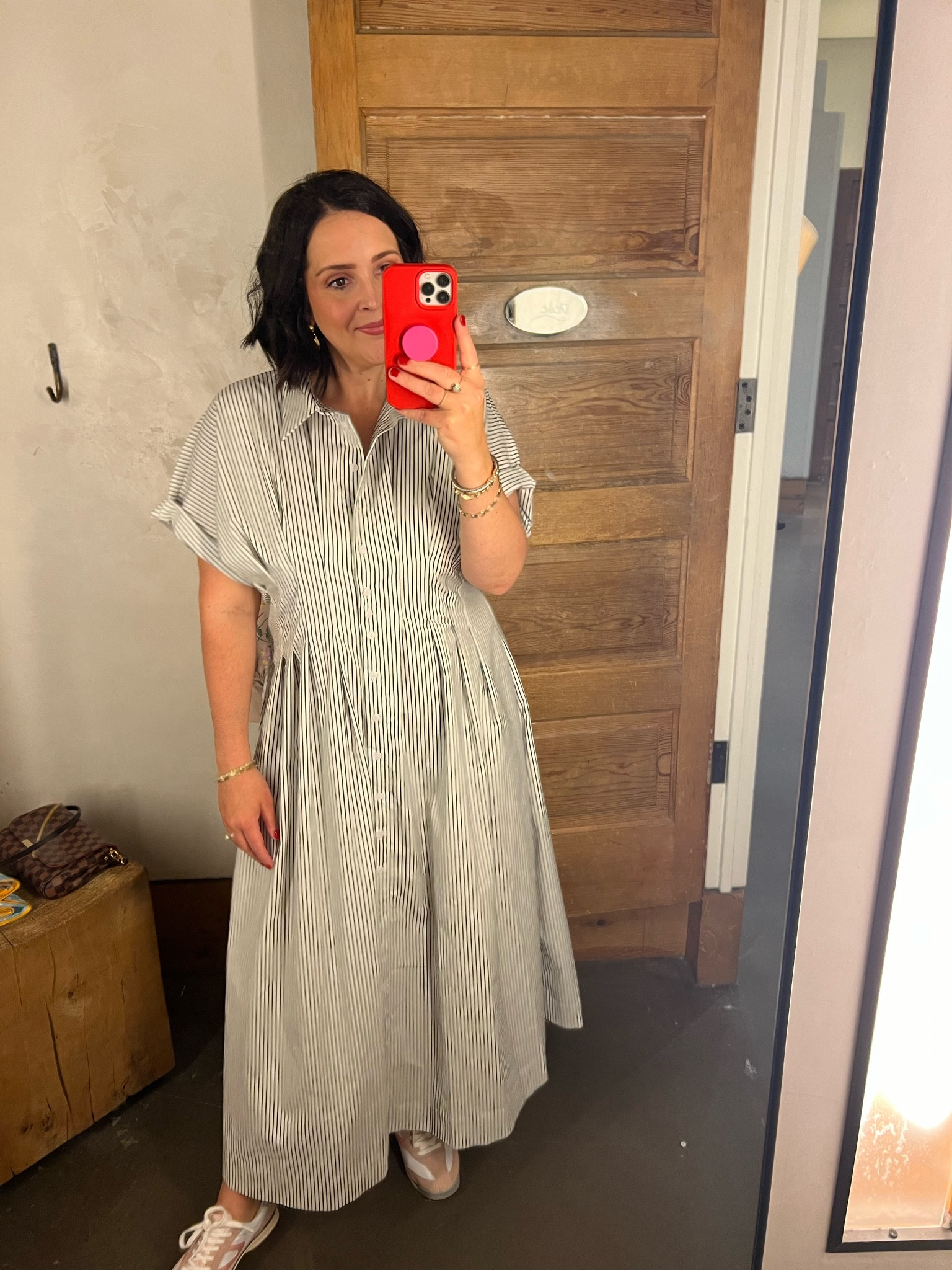 完売品　HYKE Ｔ／Ｃ　ＰＬＥＡＴＥＤ　ＳＨＩＲＴ　ＤＲＥＳＳ HYKE T/C PLEATED SHIRT DRESS