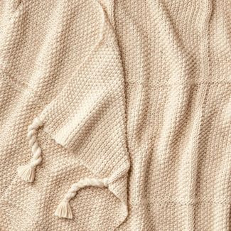 Windowpane Knit Throw Blanket with Tassels - Threshold™ designed with Studio McGee | Target