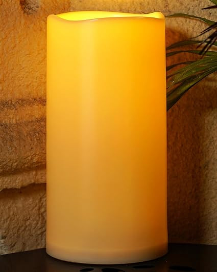 Homemory 6" x 12" Extra Large Outdoor Waterproof Candle with Auto 6-Hour Timer, Ivory Plastic Mad... | Amazon (US)