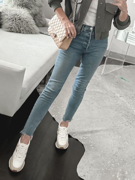 If you’re looking for the best jeans to wear with sneakers, look no further! This slimming pair of denim completes a stylish spring outfit sure to have you feeling like your best self- I’m wearing a size 24.

#LTKshoecrush #LTKover40 #LTKstyletip