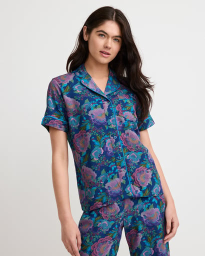 Soft Touch Luxe Woven Short Sleeve Top | Jockey