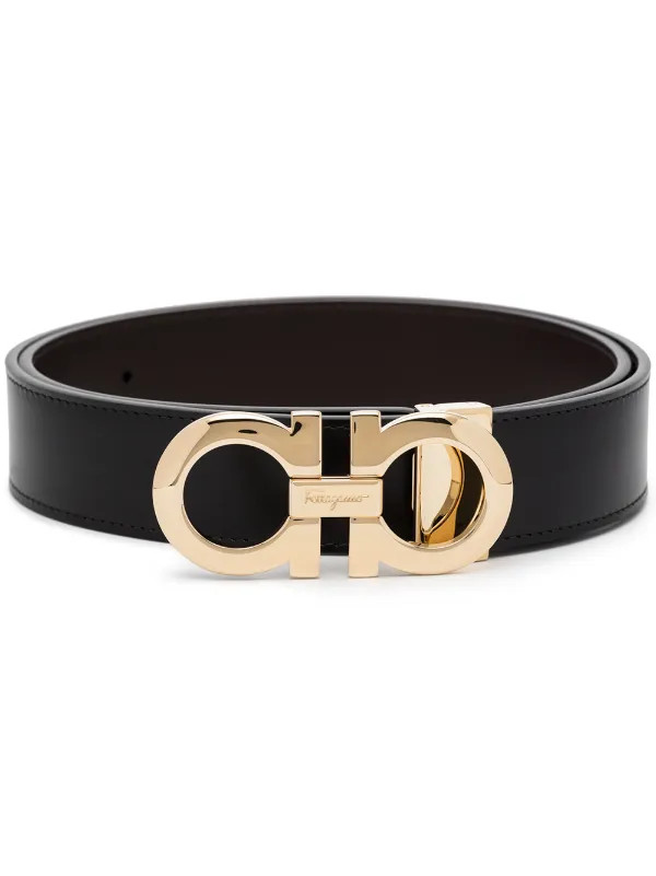 Ferragamo Gancini Reversible Belt | Black | FARFETCH UK | Farfetch Global