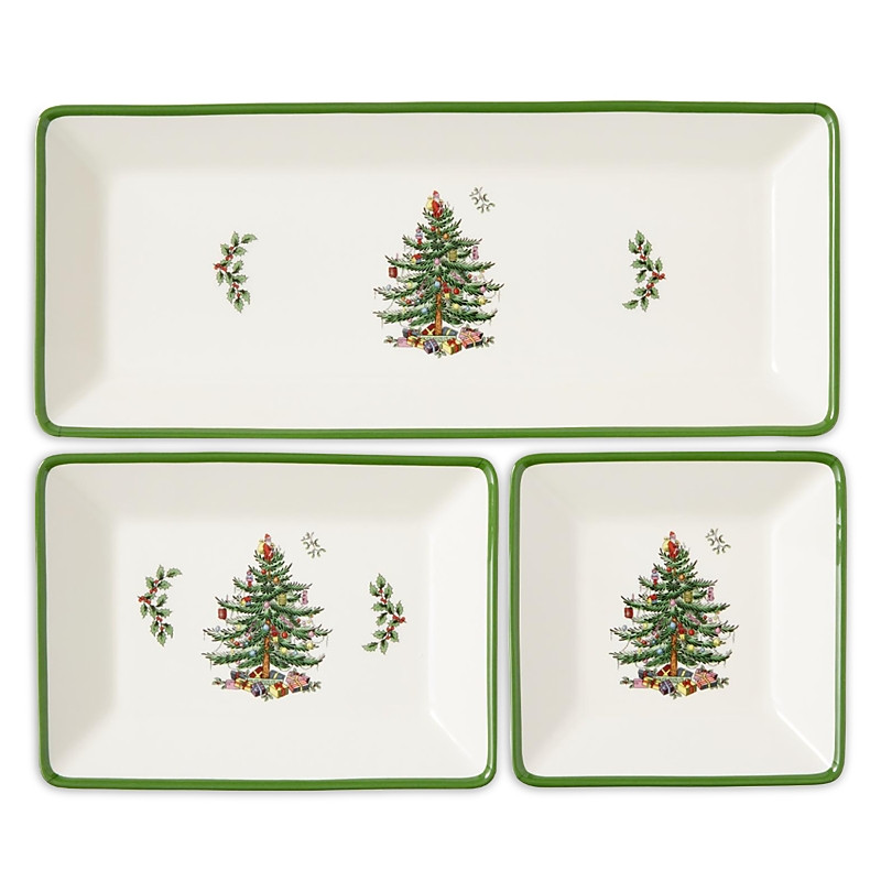 Spode Christmas Tree Traditional 3 Piece Nesting Tray Set | Bloomingdale's (US)