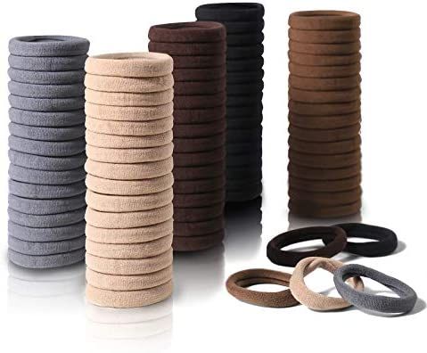 Amazon.com : 100 Pcs Thick Seamless Brown Hair Ties, Ponytail Holders Hair Accessories No Damage ... | Amazon (US)