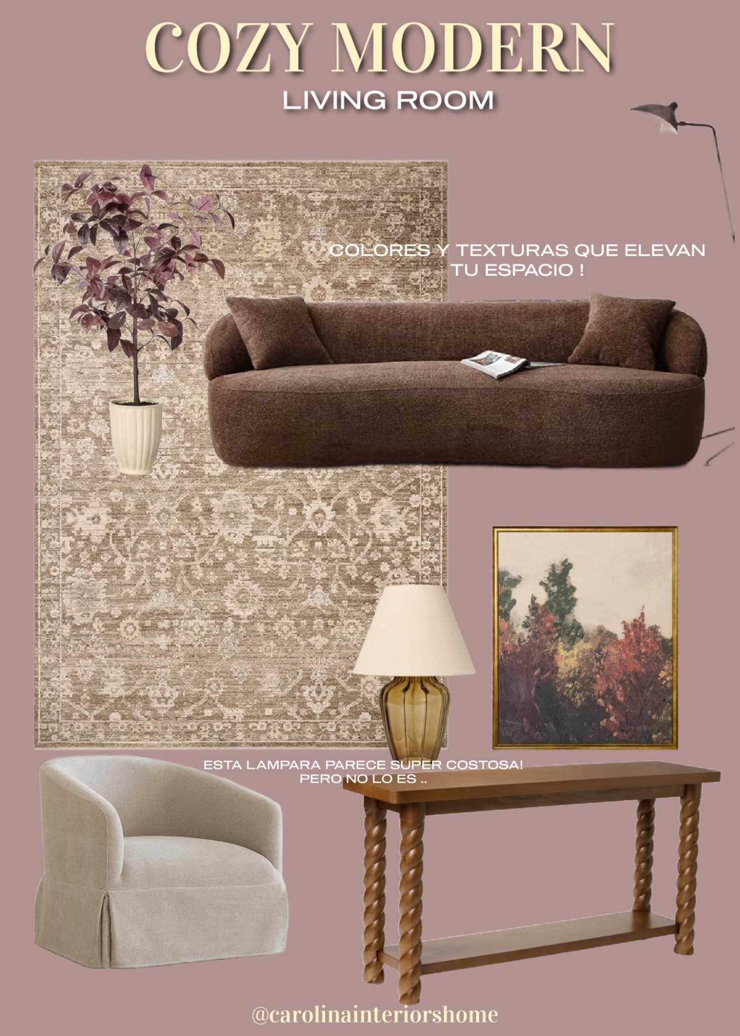 Por algo tantas personas amamos el otoño 🍂 y es que los ambientes de vuelven más cálidos y lindos. Arrópate con este diseño y verás tu espacio más lindo que nunca! La lámpara es divina y es fabulosa para darle el toque iluminado elegante ! ✨
Sígueme y mi cuenta de IG: carommchic y en el canal de YouTube : CarolaMM 

.
#modernlivingroom #vintagemodern #modernorganic 

#LTKSeasonal #LTKFamily #LTKHome