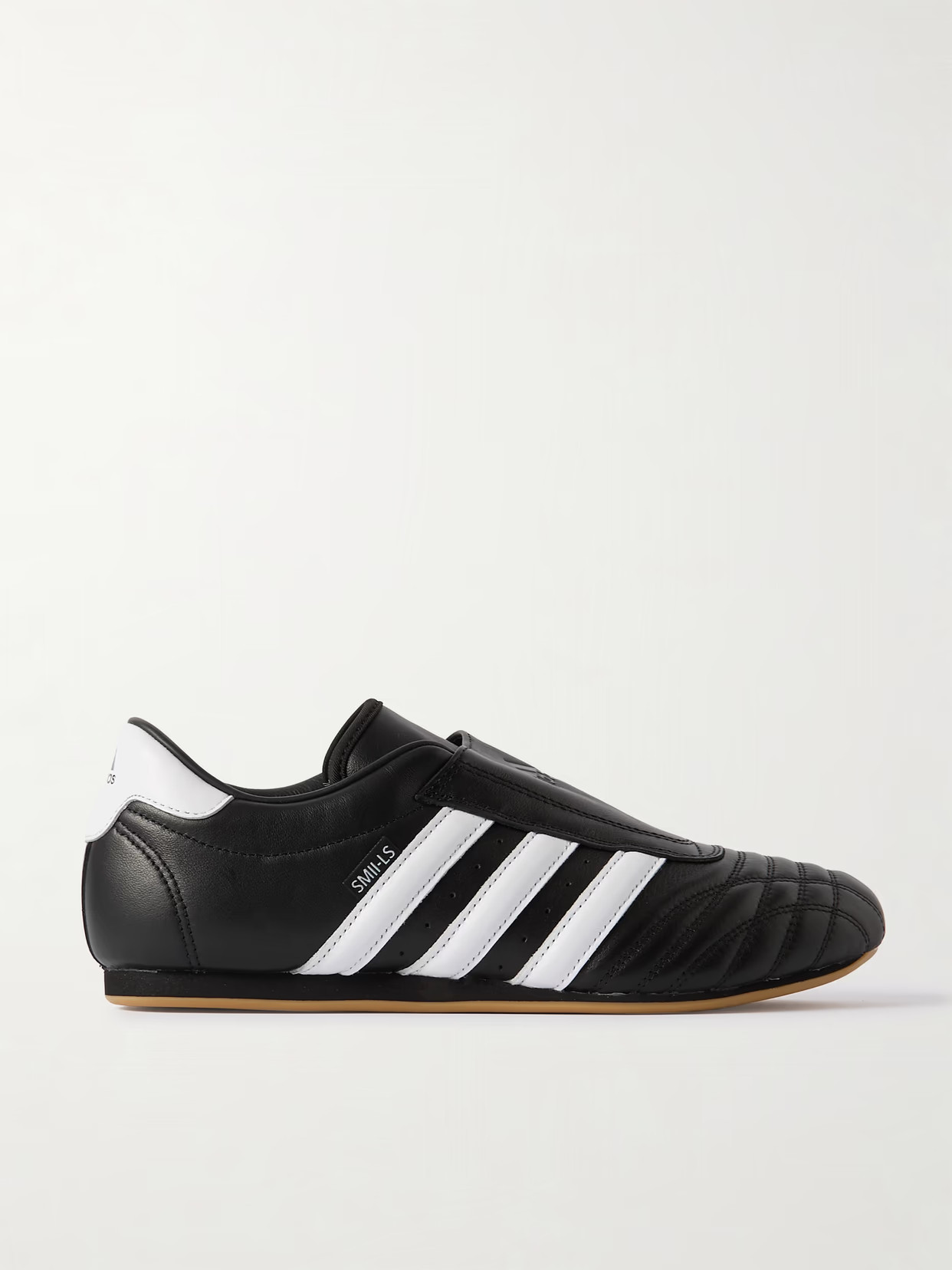 adidas Originals - Taekwondo Striped Leather Sneakers - Black | NET-A-PORTER (US)
