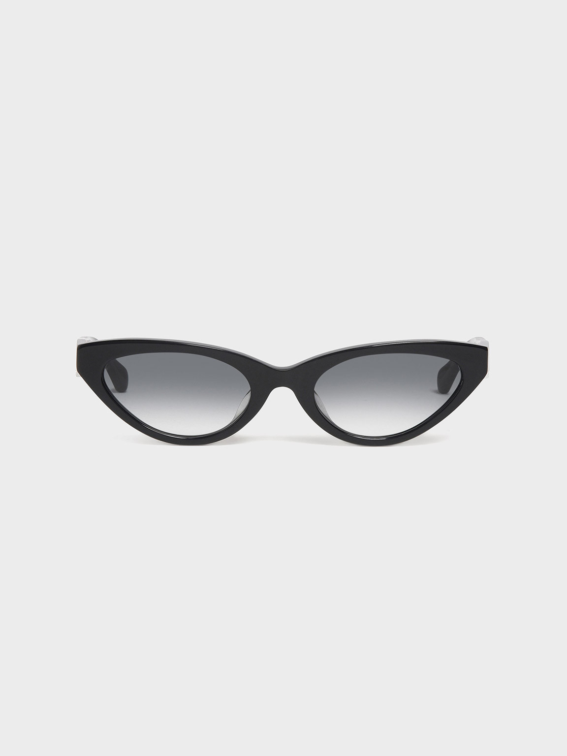 Acetate Oval Frame Sunglasses
 - Black | Charles & Keith UK