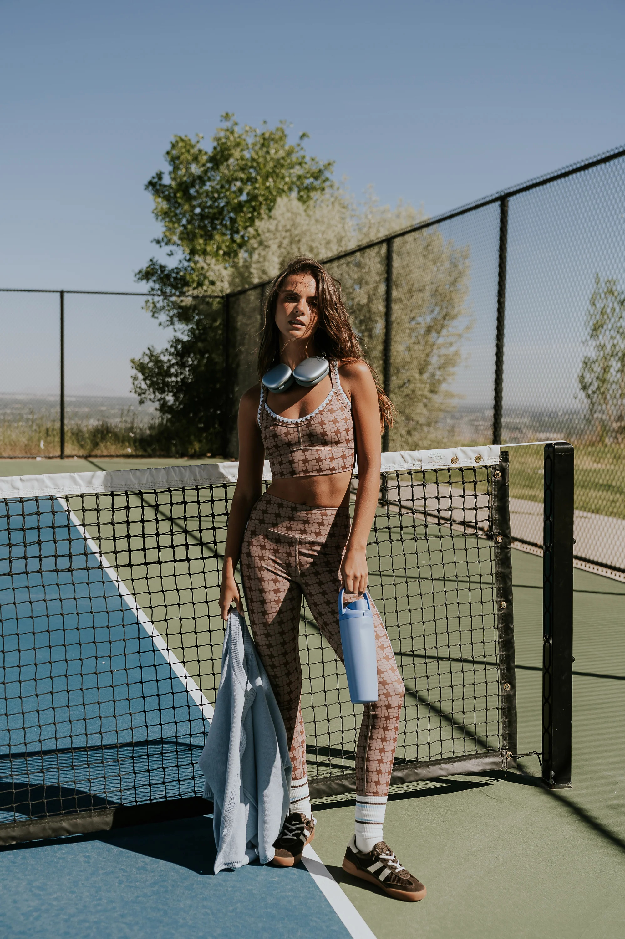 Sloan Stitched Leggings in Brown | Böhme US