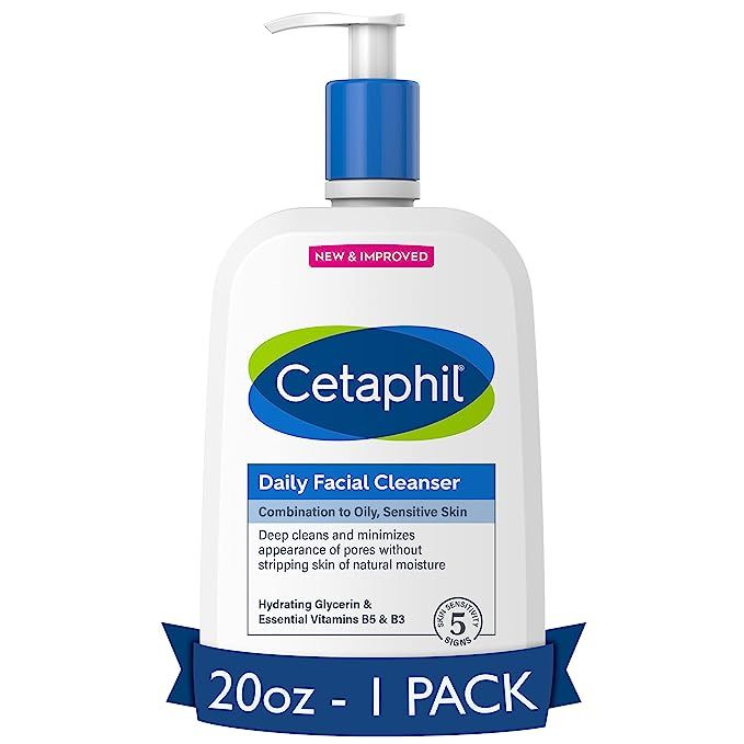 Face Wash by CETAPHIL, Daily Facial Cleanser for Sensitive, Combination to Oily Skin, NEW 20 oz, ... | Amazon (US)