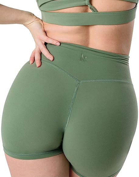 Kamo Fitness Featherlite Enhance 6" Women's Biker Shorts - No Front Seam, Soft, Butt-Lifting, Hig... | Amazon (US)
