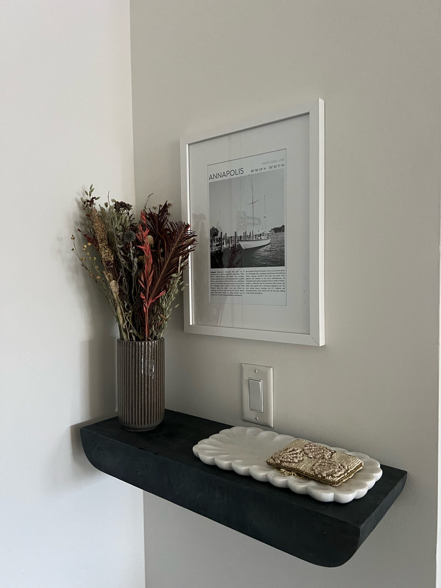 print is from Etsy - printed it using Zazzle.com! And vase is old:( Everything else linked! 