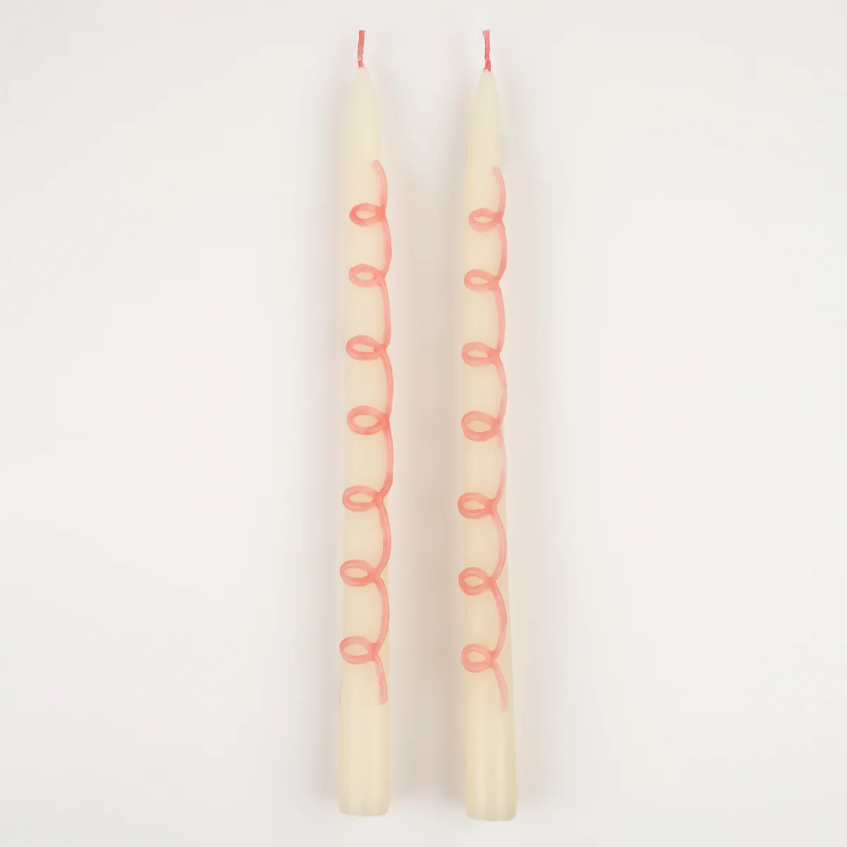 Pink Swirl Taper Candles (x 2) | Meri Meri