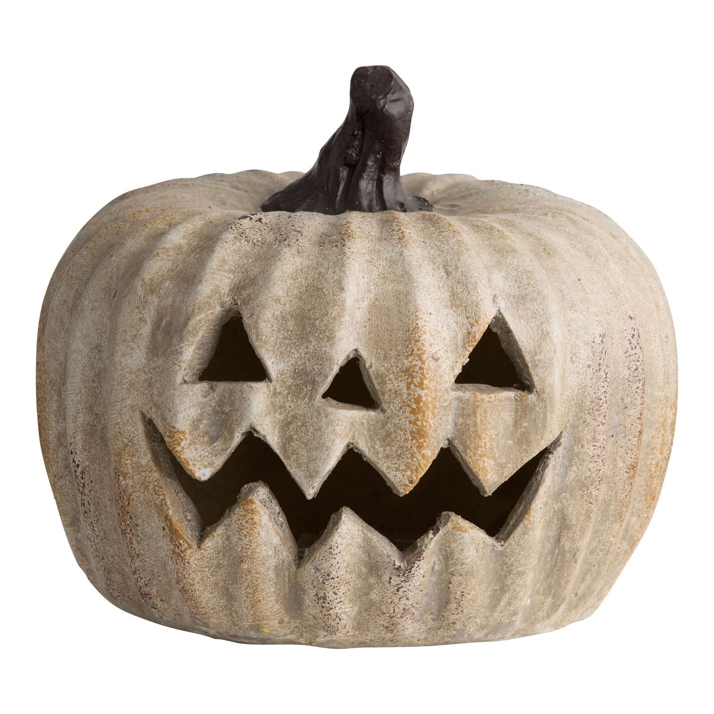 Short Antiqued Jack-O'-Lantern LED Light Up Decor | World Market