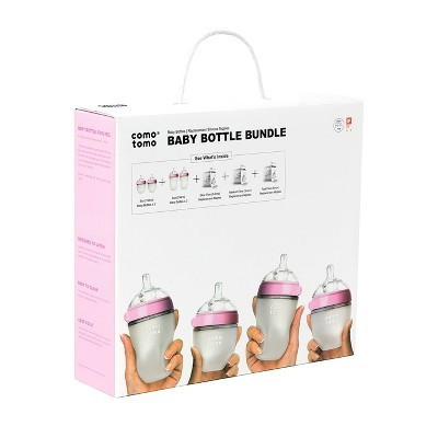 Comotomo Baby Bottle Gift Set - Pink - 10ct | Target
