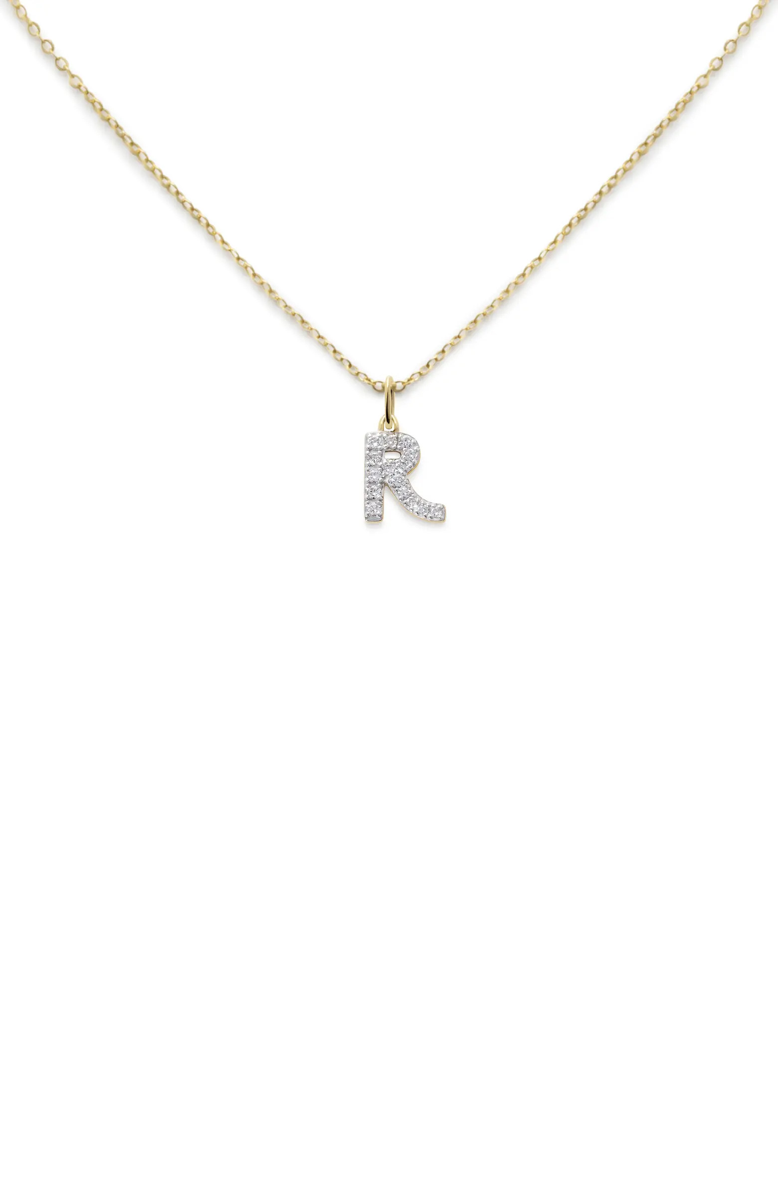 Lab Created Diamond Initial Pendant Necklace | Nordstrom