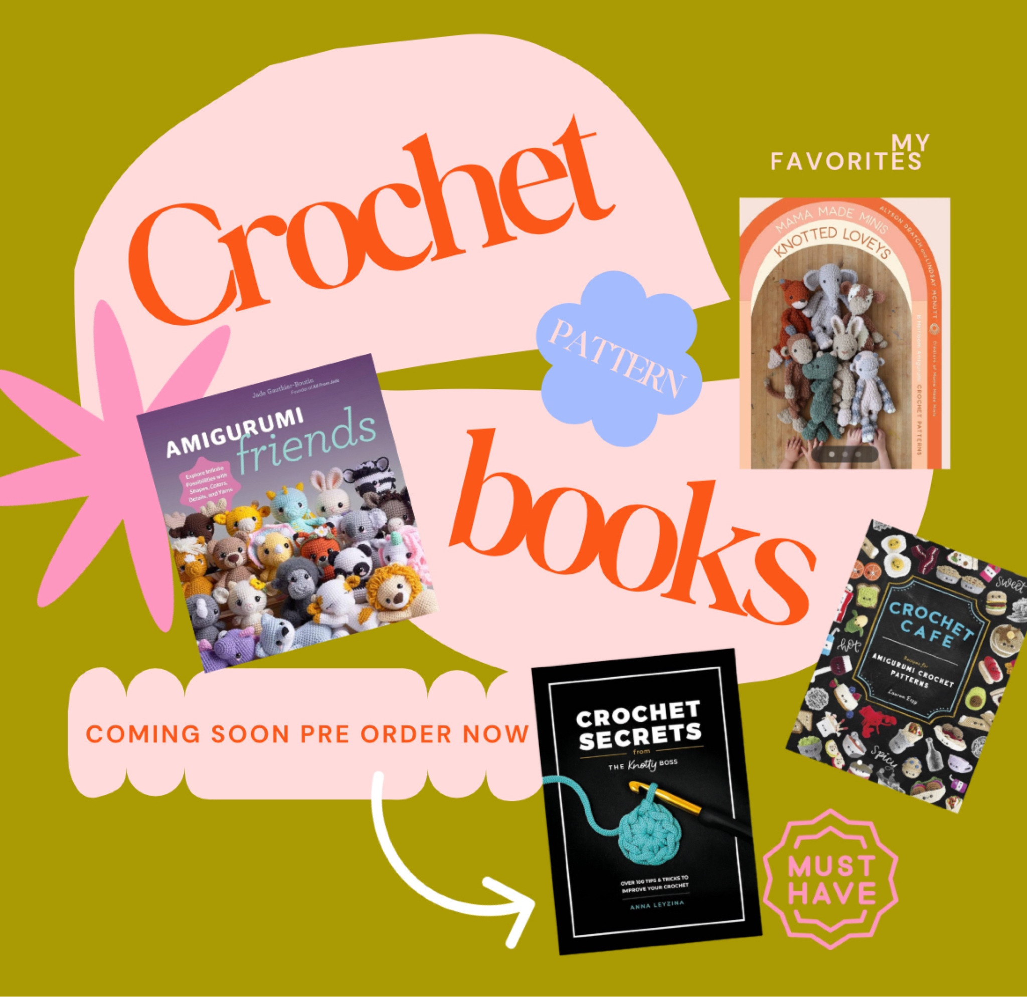 Want new crochet books that inspire you or help with your crochet craft!?

Here are my favs